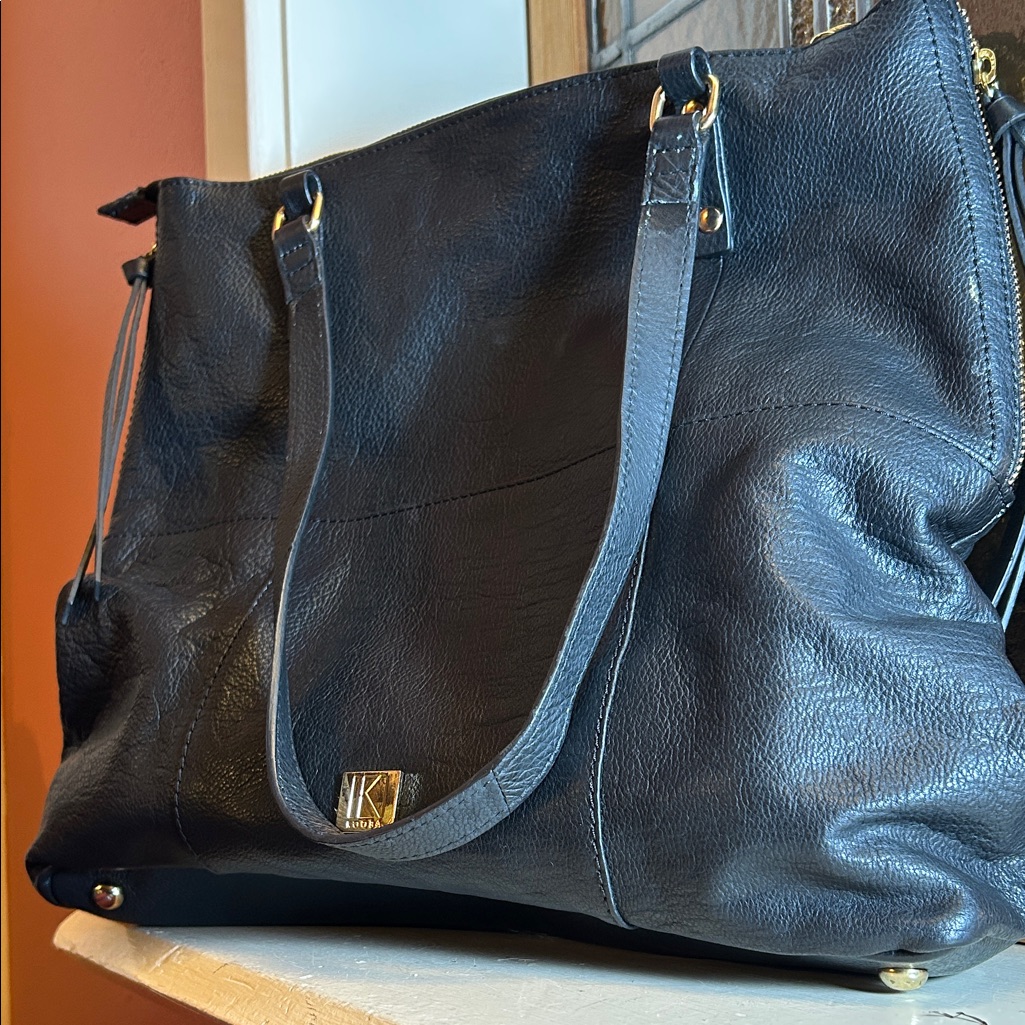 Kooba Midnight Blue Leather Tote